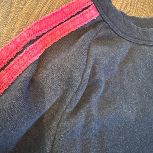 Aviator Nation Black Sweatshirt with Pink and Yellow Stripes - Picture 9 of 9